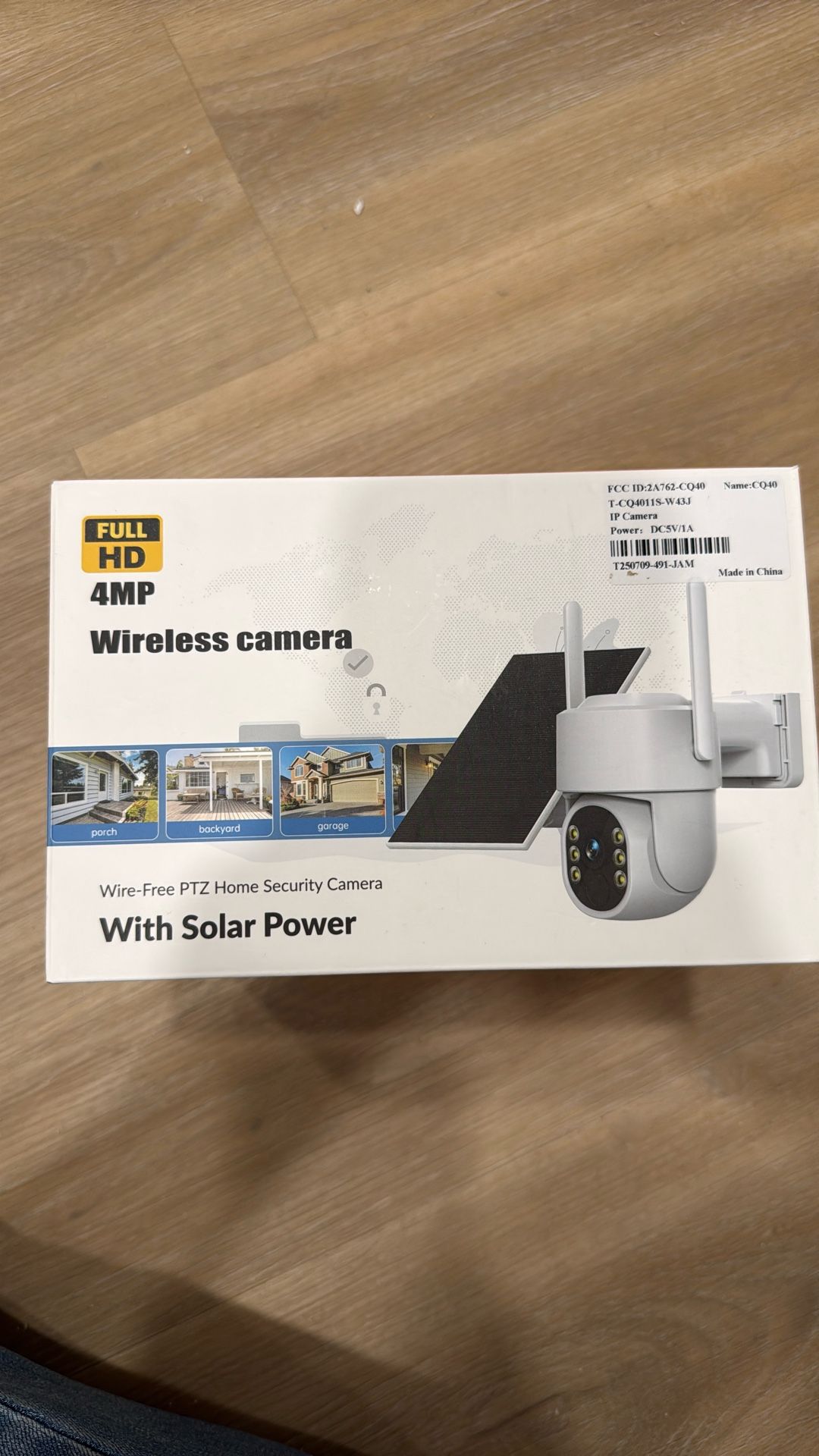 Brand: QDVOPHZA 4MP IP Solar Power WiFi Camera 2K PTZ Outdoor Waterproof Built-in Battery Surveillance Cam