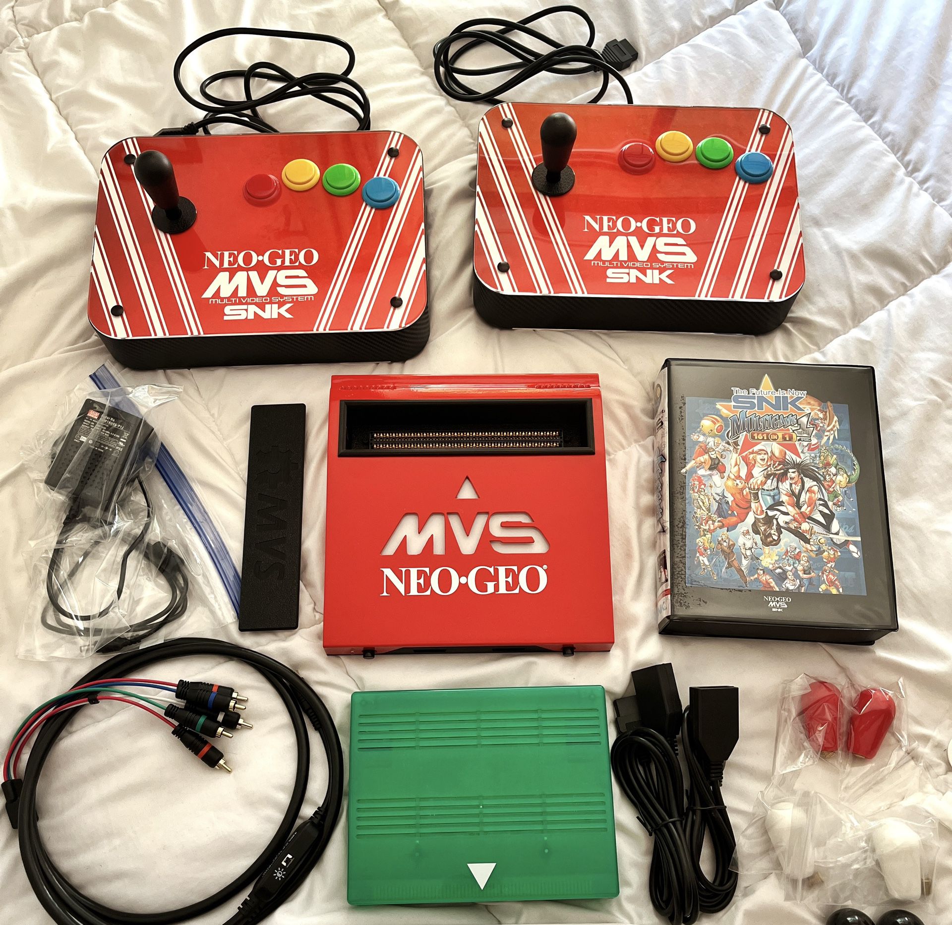 Neo Geo SNK OMVS consolized MVS Bundle with Custom Arcade Sticks