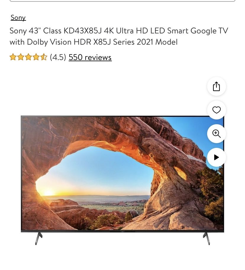 Sony TV Model KD-43X85J