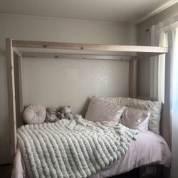 Twin Bed Frame + Mattress – Good Condition