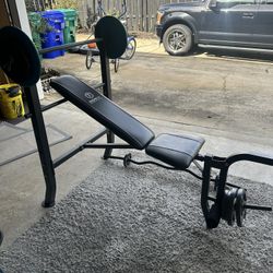 Weight Bench w/weights