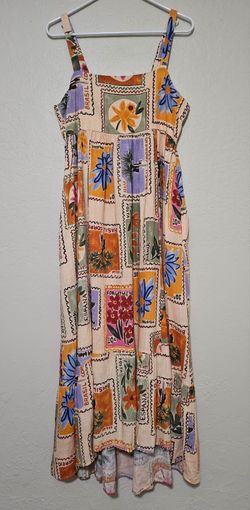 NWT Paper Heart Floral Postage Stamp Maxi Dress Large