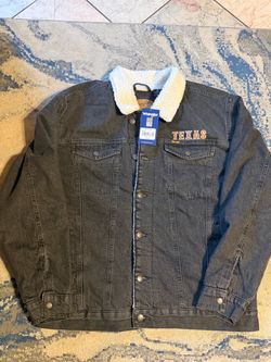 Brand New with Tags Men’s Wrangler Texas Longhorns Black Denim Jacket Size Medium