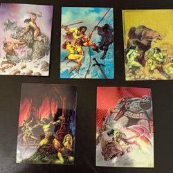 5 Conan II Collector Cards 