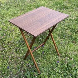 Vintage MCM Scheibe Multi Purpose Wood TV Tray Folding Table