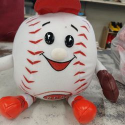 Baseball Head Plushy.   Reds 
