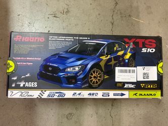 1/10 Brushless RC Rally Car, 40+ MPH, 4WD, Carbon Fiber RTR  3S-ready rally platform with an 80A ESC, gyro-assisted control, metal drivetrain, and adj