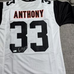 Daijahn Anthony Signed Autograph Custom Jersey Metabilia Coa -Cincinnati Bengals