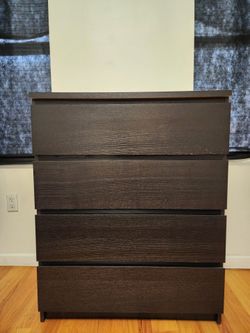 Dark Brown 4-Drawer Dresser