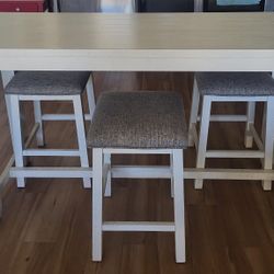 4 Piece White Table Set