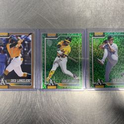 The Athletics card lot(Lot of 3)