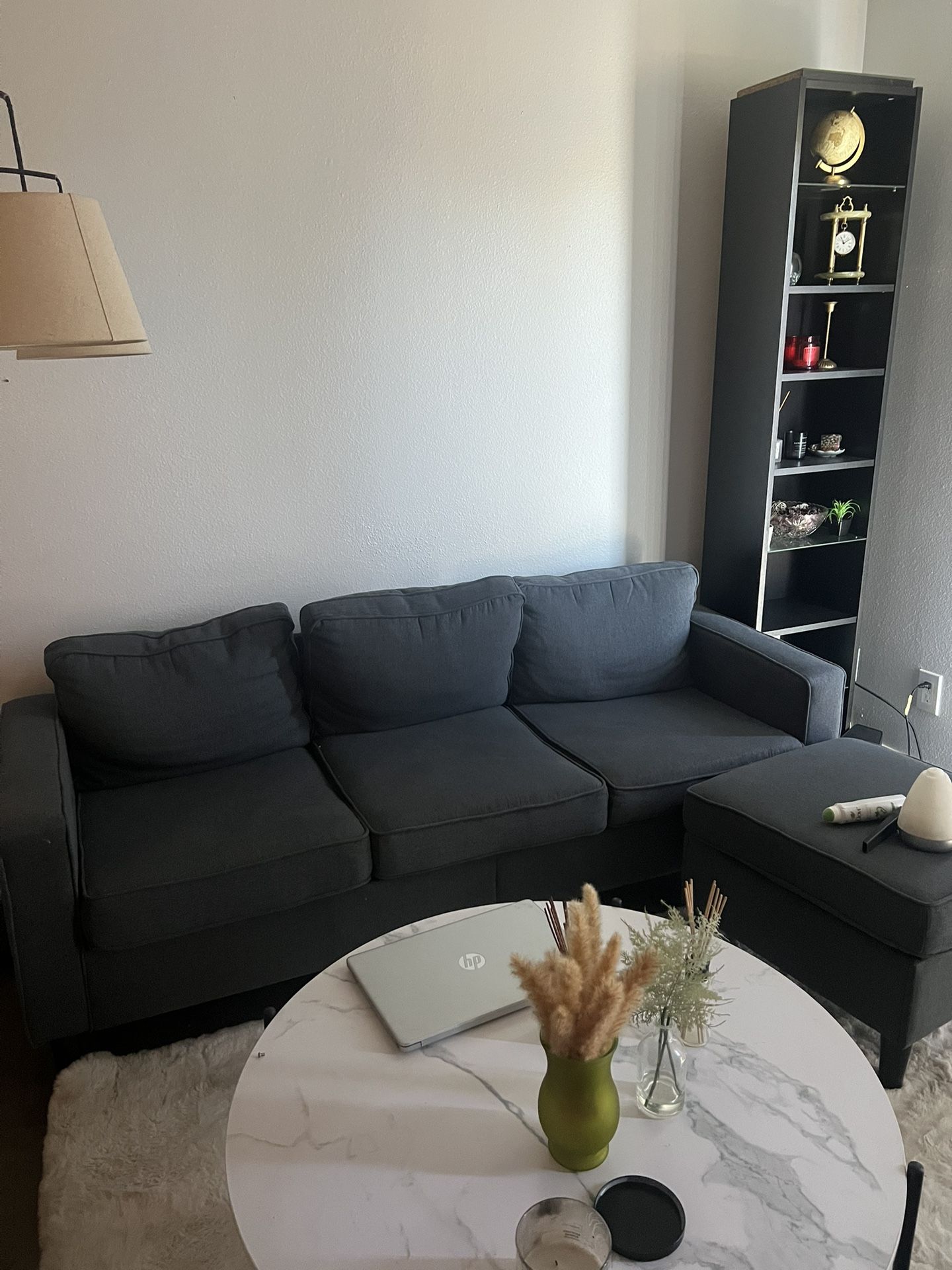 Blue Couch with Ottoman!