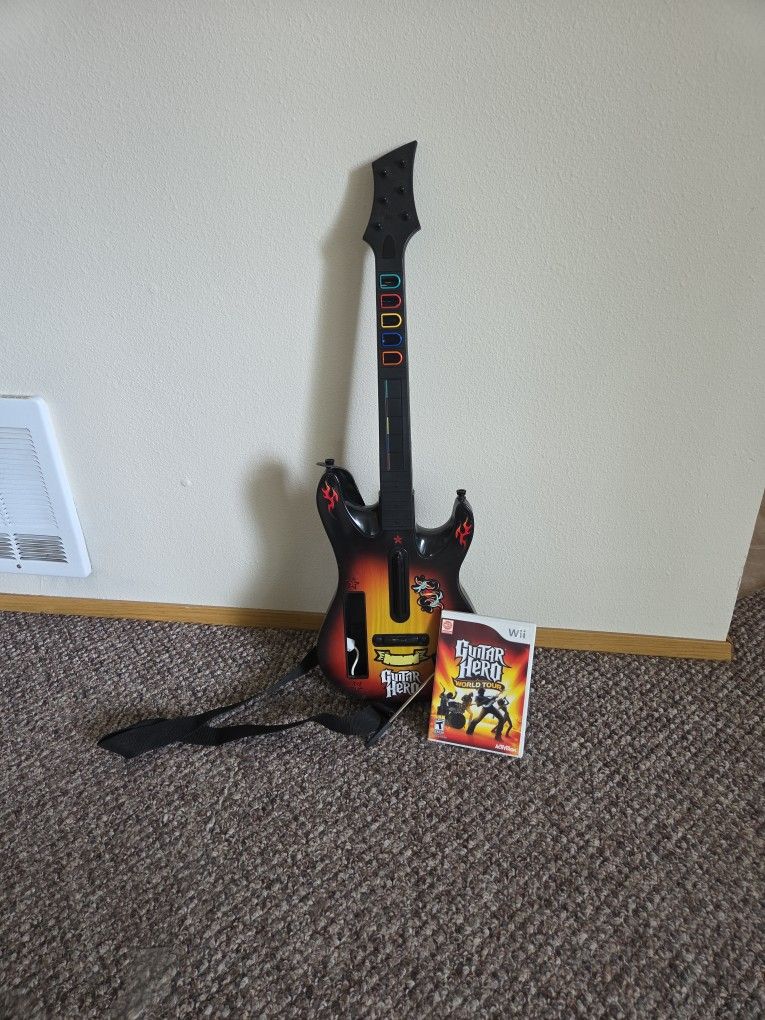 Wii Guitar Hero + Wii Guitar Hero World Tour Game