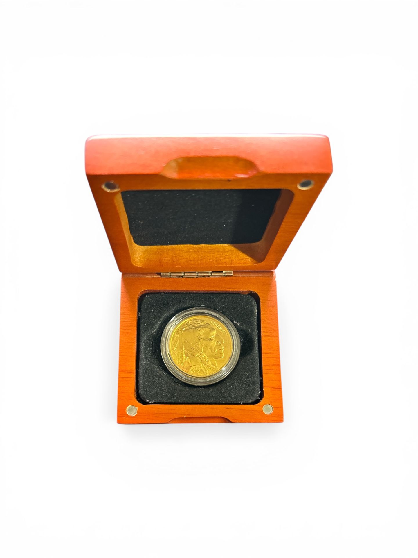 24K Gold Buffalo Coin (1 oz, 31.1g) in Display Case – Ask for David