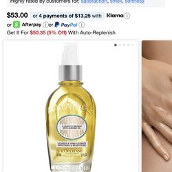 L’Occitane Smoothing and Firming Almond Supple Skin Body Oil