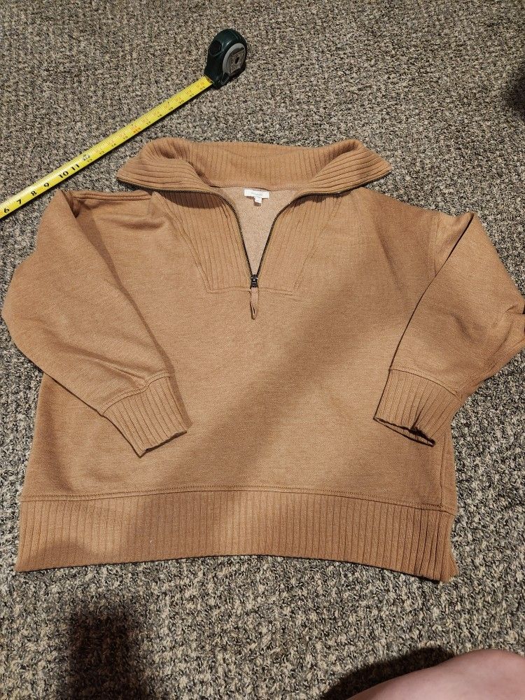 Maurice Womans Long Sleeve Half Zip Sweater Size Large
