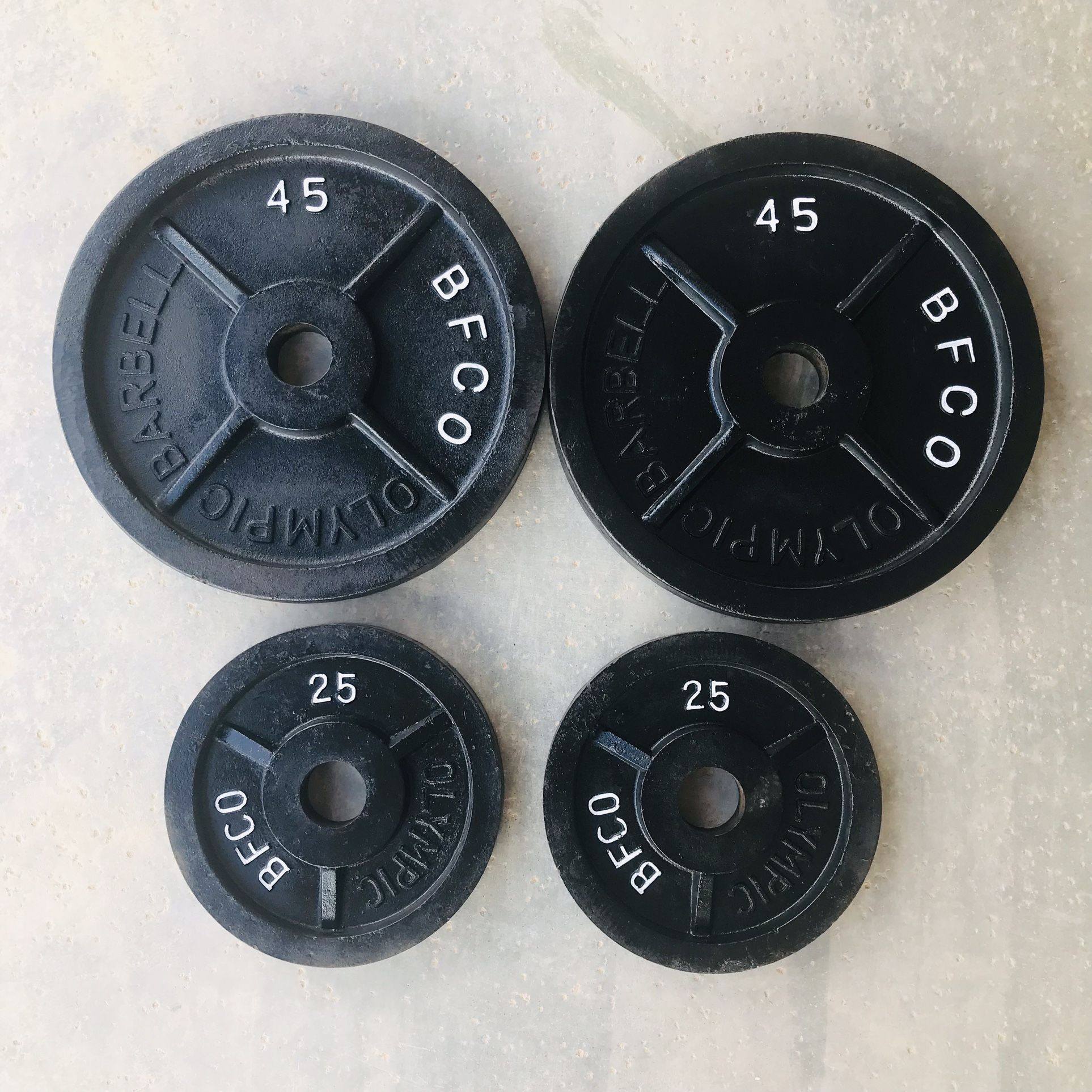 25 And 45 Lb Olympic Weights Set