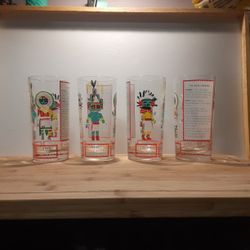 Vintage Kachina Drinking Glasses