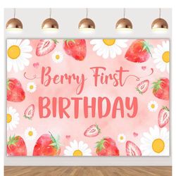 Berry First Birthday Banner