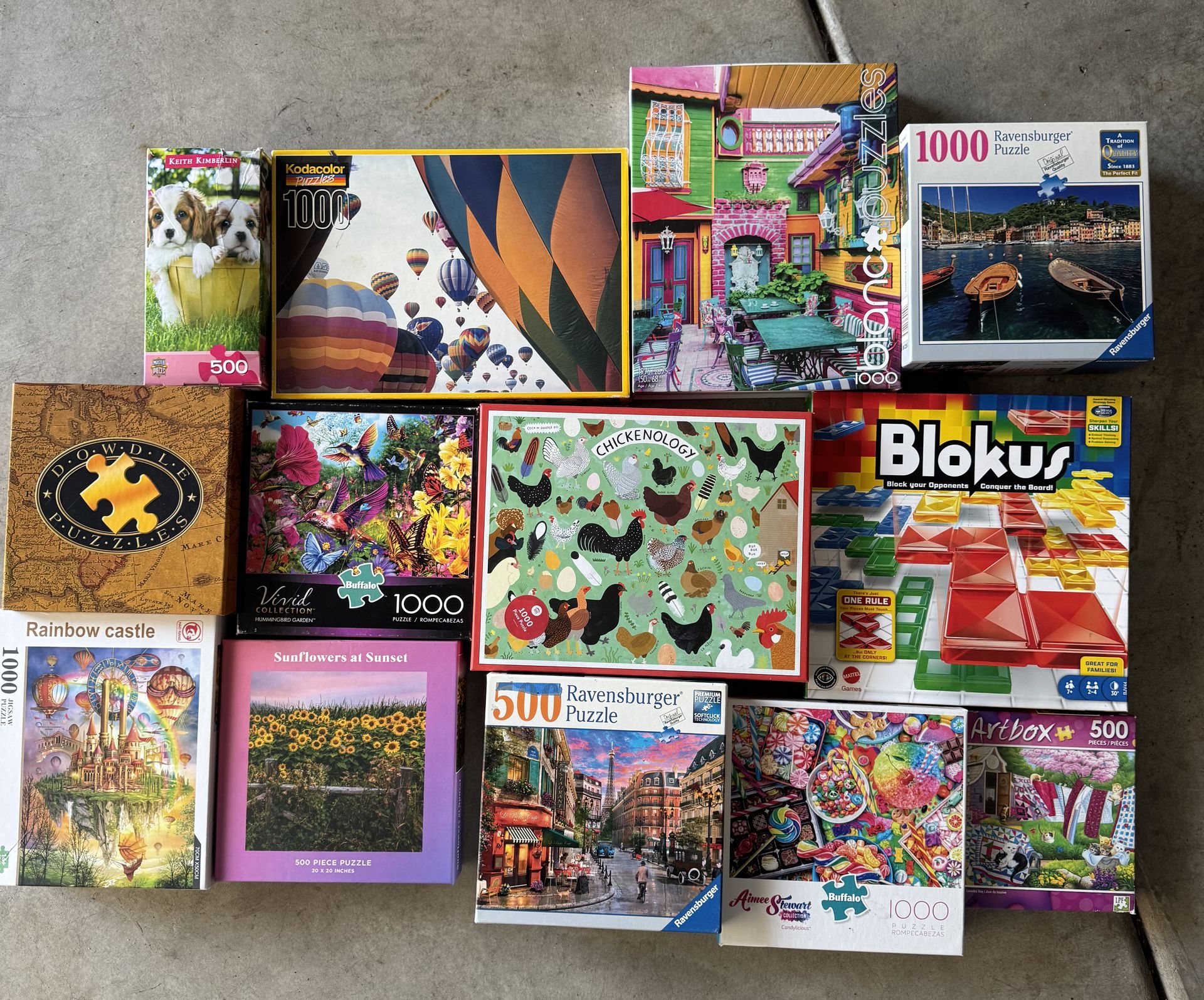 12x Puzzles 500&1000 Pieces