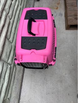 Pink pet carrier