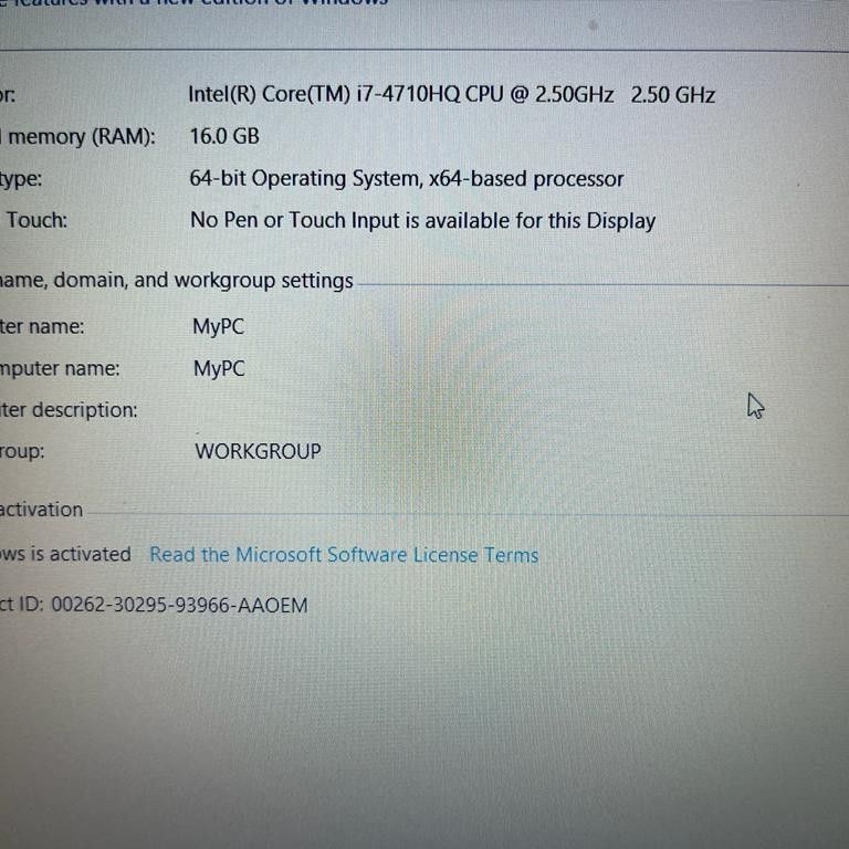 Lenovo Y50 gaming Laptop, i7, 16g Ram, 4g Gpu