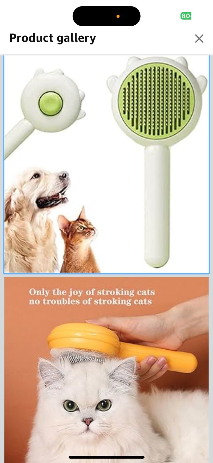 Cuddles and Meow Brush, Cuddles Meow Cat Hair Remover, and Knots Remover with One-Click Cleaning Button, Soft Stroke Brushand Purry Self Cleaning Brus