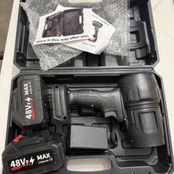 Cordless Leaf Blower with 2×21V Batteries & Fast Charger, 180,000 RPM Handheld Turbo Jet Air Blower, Lightweight Electric Blower for Patio, Lawn, Car,