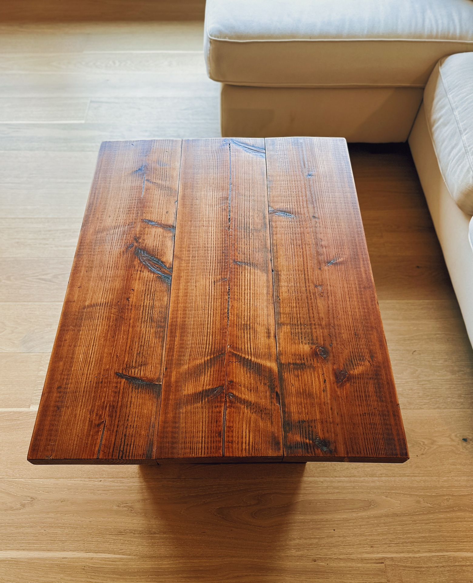 Custom-Made Reclaimed Wood Coffee Table