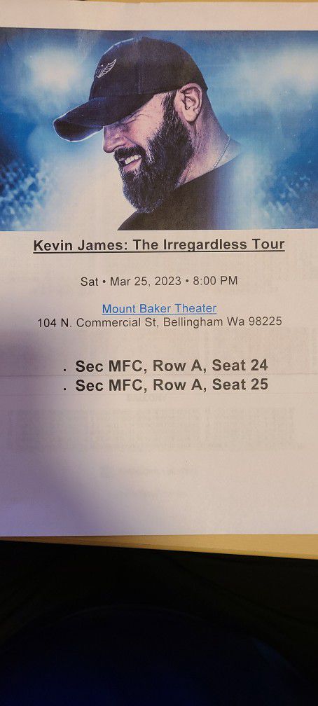 Kevin James Tickets To Mount Baker Theater