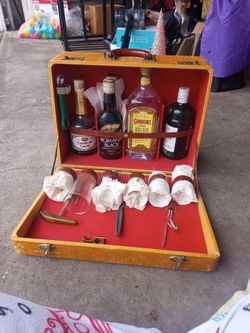 Antique Suitcase Bar