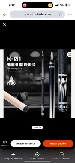 High quality maple wood pool pool cue, K-01 series, 2 pieces, customizable, 147cm, 3/8*8 union pin, 12mm tip and lightweight Share No reviews 15
