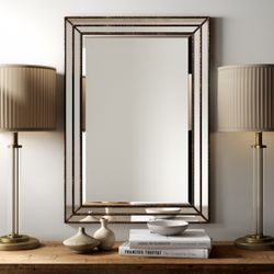 Almyra Glass Rectangle Mirror Set Of 2