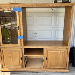 Oak Entertainment Cabinet