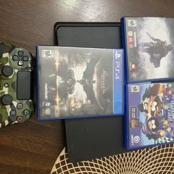 Ps4 Slim 500gb With One Controller And 3 Games 