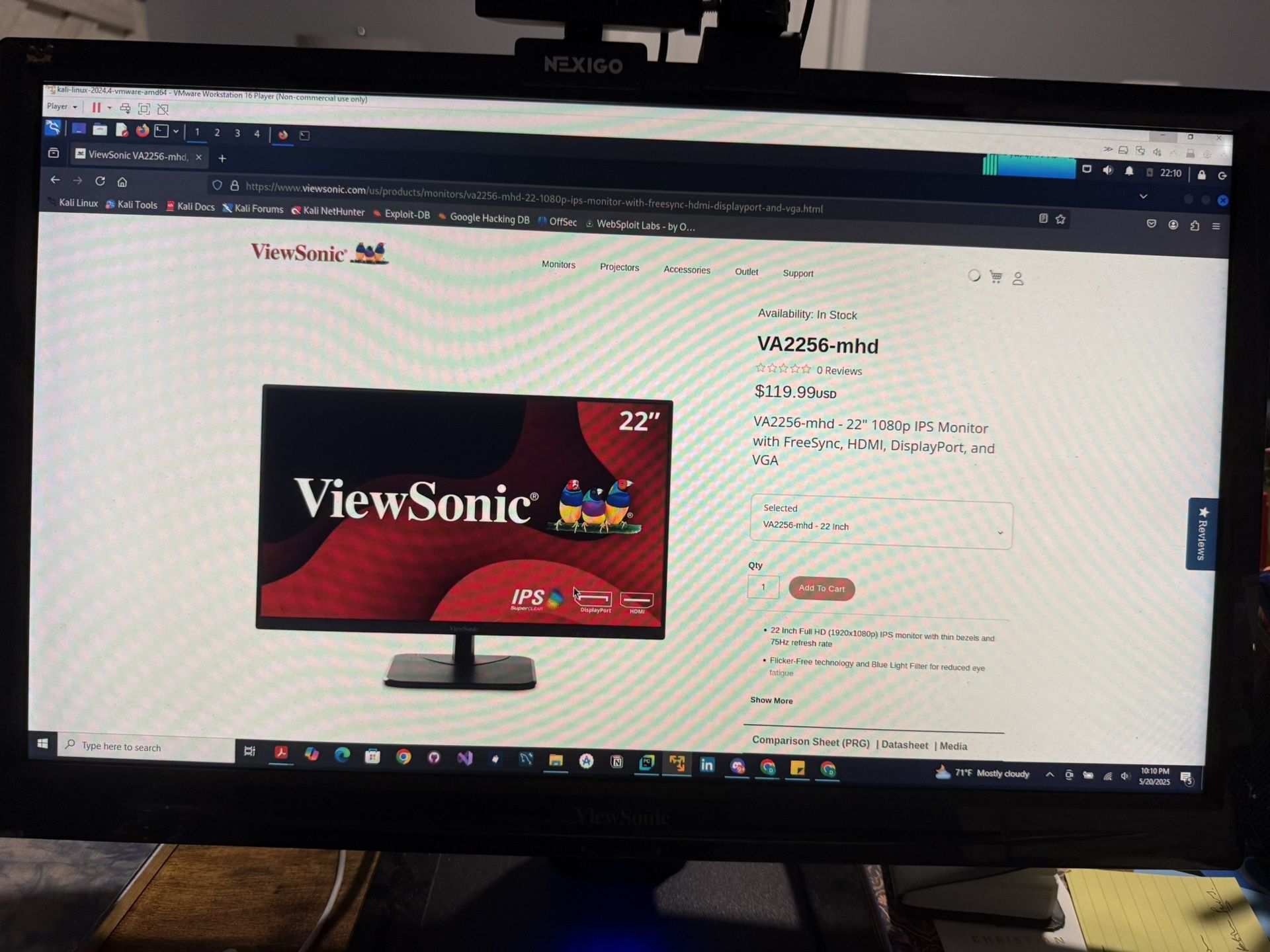 ViewSonic 22 Inch Monitor