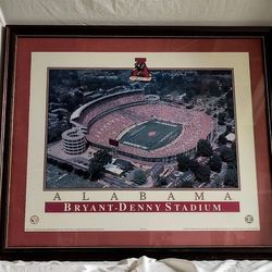 Alabama Bryant Denny Stadium Poster, 1992