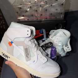 Air Jordan 1 Retro High Off White Virgil Abloh Archive Alaska Size 10.5