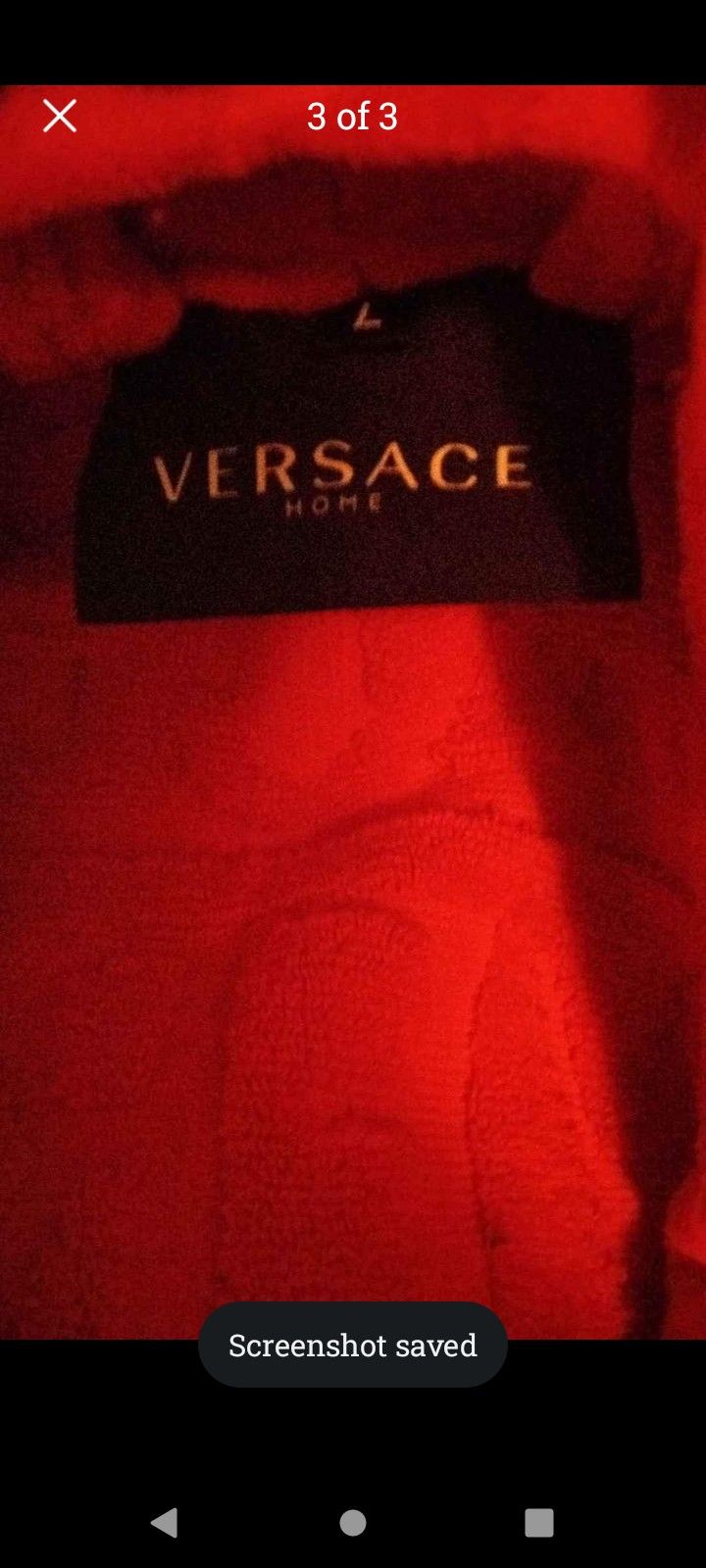 (L) Mens Versace I Heart Baroque Bath Robe