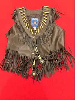 Women's leather vest