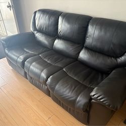 3 person leather couch