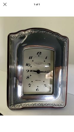 Vintage sterling silver alarm clock frame