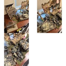Massive 1:18 WWII Collection 100+ pieces and weapons – Ultimate Soldier XD, JoyToy, Sherman, Tiger, Halftrack, Aircraft & Diorama