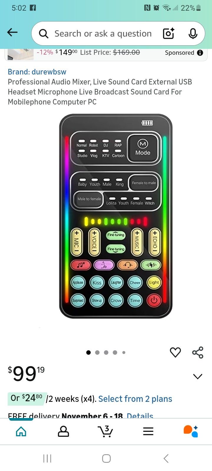 audio mixer sound card voice changer