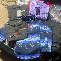 Boys Shirts Long Sleeve, Fit #6  New Tags On $25 Each Seagoville Tx !