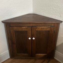 wood corner cabinet