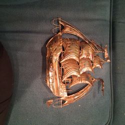 Decorative Copper Sail Boat