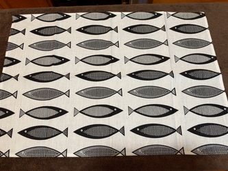 NEW Scandinavian Modern Fish Placemat Table Runner (18" x 26")