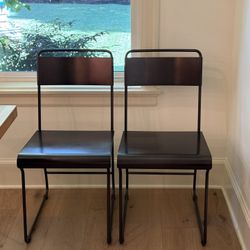 West Elm Bent Metal Chairs (2)