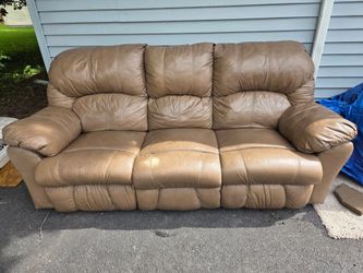 Dual Reclining Leather Sofa